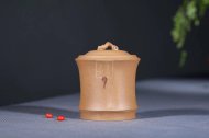《湘妃竹（送同款茶葉罐）》宜興紫砂壺高級工藝美術師手工茶壺茶具260