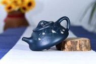《石瓢》宜興紫砂壺實力派名家手工刻繪天青泥石瓢泡茶壺具