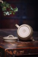 《泥繪漢瓦》宜興紫砂壺工藝美術師手工青段泡茶壺茶具漢瓦