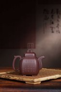 《山水詩韻-福臨八方》宜興紫砂壺工藝美術師手工底槽青