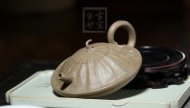 《小蓮蓬》宜興青灰泥工藝美術師全手工收藏把玩創新壺茶具