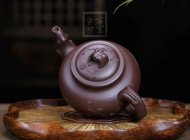 《報春》宜興助理工藝美術師手工紫砂壺紫泥料茶壺報春茶具