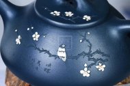 《石瓢》宜興紫砂壺實力派名家手工刻繪天青泥石瓢泡茶壺具