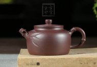 《品竹壺》宜興紫砂壺紫泥助理工藝美術師全手工茶壺茶具
