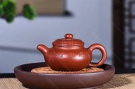 《仿古》宜興紫砂壺朱泥大紅袍仿古高級工藝美術師手工茶壺茶具