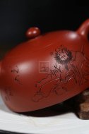 《半月》宜興紫砂壺工藝美術師純手工大紅袍半月大泡茶壺