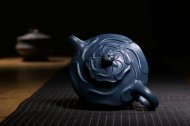 《風(fēng)卷葵套具》宜興純工藝美術(shù)師全手工紫砂壺天青泥壺茶壺風(fēng)卷葵茶具