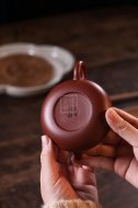 《印花扁西施》宜興紫砂壺實力派名家純手工禮品茶具紅皮龍西施茶壺