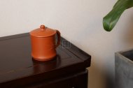 《竹節(jié)蓋杯》宜興紫砂茶壺紫砂泡茶壺朱泥手工實力派藝人泡茶壺