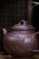 《報春》宜興助理工藝美術師手工紫砂壺紫泥料茶壺報春茶具