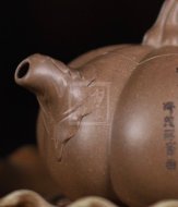 《南瓜壺》宜興高級工藝美術師工紫砂壺段泥南瓜茶壺茶具