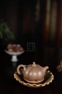 《南瓜壺》宜興高級工藝美術師工紫砂壺段泥南瓜茶壺茶具