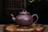 《報春》宜興助理工藝美術師手工紫砂壺紫泥料茶壺報春茶具