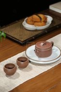 《漢瓦》宜興紫砂壺工藝美術師純手工料七彩砂中壺茶具泡茶壺漢瓦