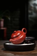 《泥繪仿古》宜興紫砂壺工藝美術師手工大紅袍仿古茶壺具
