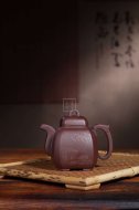 《山水詩韻-福臨八方》宜興紫砂壺工藝美術師手工底槽青