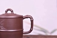 《清竹弄影》經典紫砂壺竹段宜興名家全手工工藝美術師泡茶壺茶具紫泥
