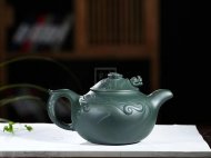 《云龍》宜興紫砂壺高級工藝美術師手工民國綠泡茶壺魚化龍茶具