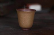 《琴瑟對杯》宜興紫砂壺作品全手工紫泥