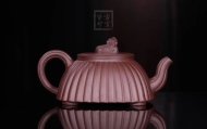 《獅韻》宜興紫砂壺名師工藝美術師手工底槽青金絲西施泡茶壺