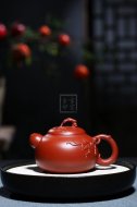《道洪葫蘆》宜興紫砂壺工藝美術師手工刻繪大紅袍創新壺泡茶壺具