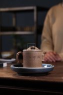 《高竹節》宜興紫砂壺實力派名家純手工龍血段泥茶壺茶具