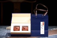 《知秋主人對杯》宜興紫砂壺工藝美術(shù)員手工紫泥茶壺茶具