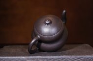 《葫蘆》宜興紫砂壺工藝美術師手工茶壺茶具黑朱泥葫蘆