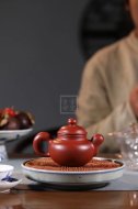 《大度》宜興紫砂壺工藝美術師原礦掇球紫砂茶具大紅袍壺
