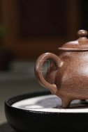《七彩砂之三足福源》宜興工藝美術師手工紫砂壺茶壺老師七彩砂創新壺